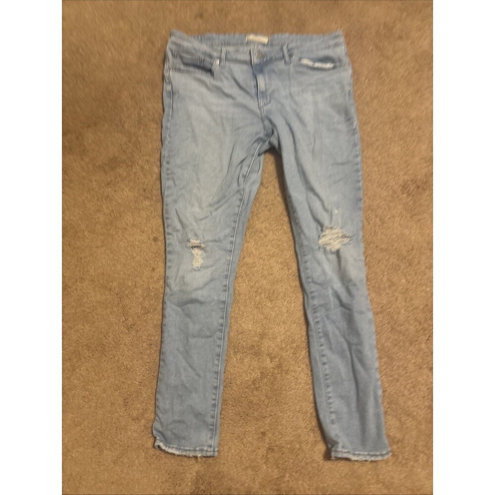 Levi's 711 Designer Stretch Skinny Blue Denim Jeans Size 33x30 Medium Wash